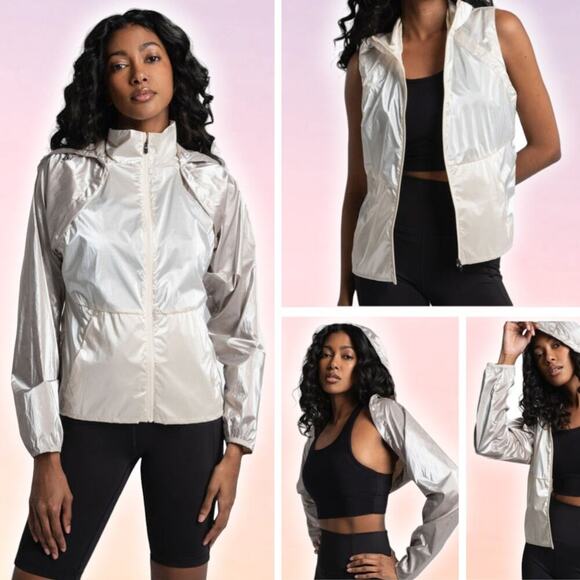 Lole Jackets & Blazers - NWT LOLE Sprint Jacket Sz XS Two Tone Gardenia
